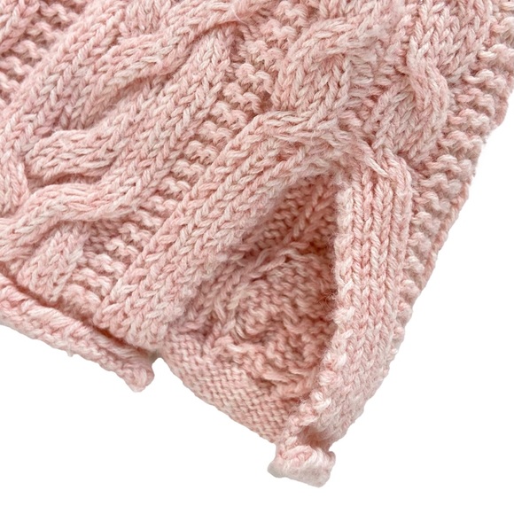 Lauren Ralph Lauren Sweater Women’s Size Large Pink Cable Knit Cotton Crewneck L - Picture 5 of 8